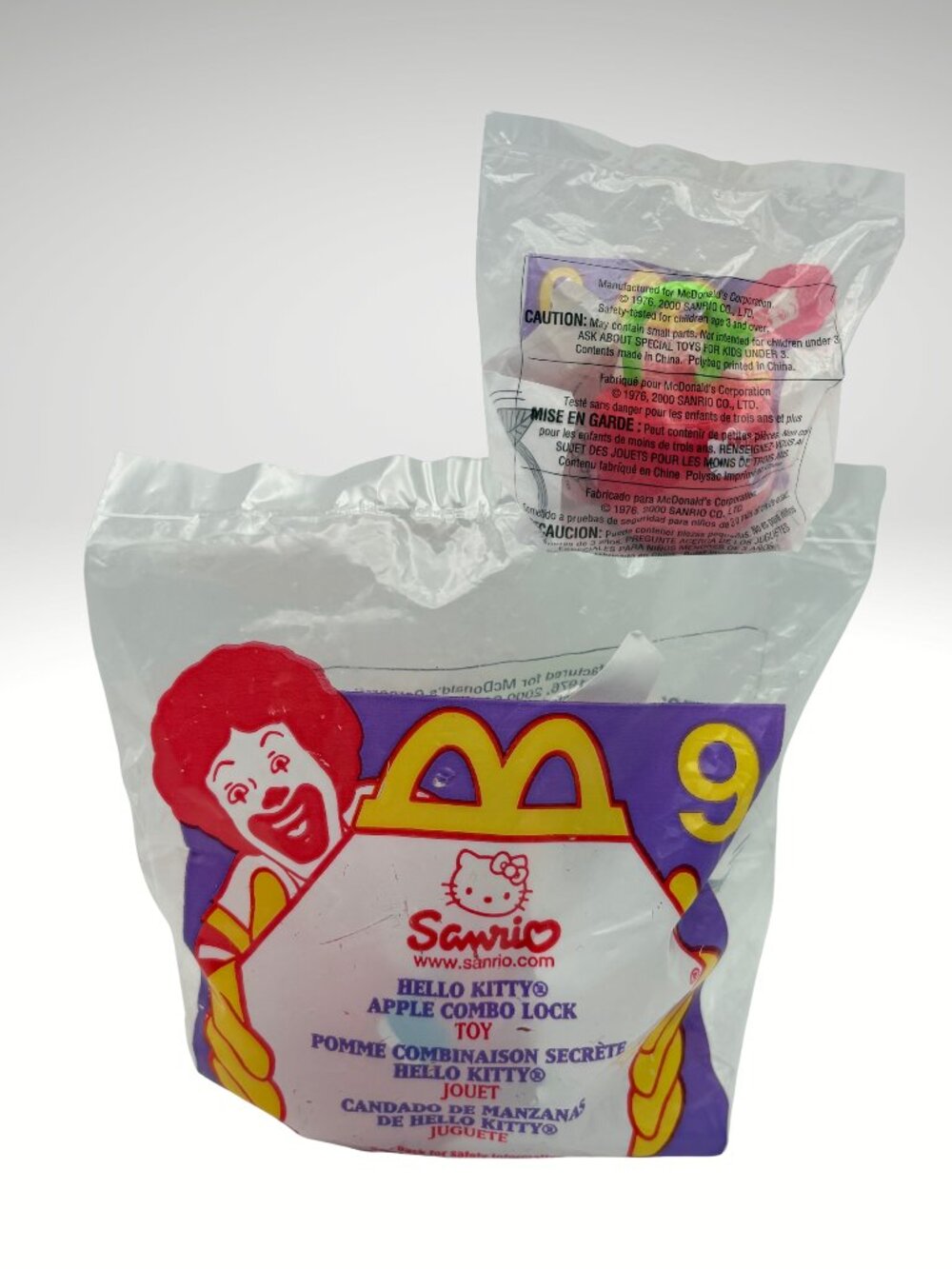 NEW SEALED Sanrio Hello Kitty Apple Combo Lock McDonalds #9 2000 y2k(SKU: 927TO)